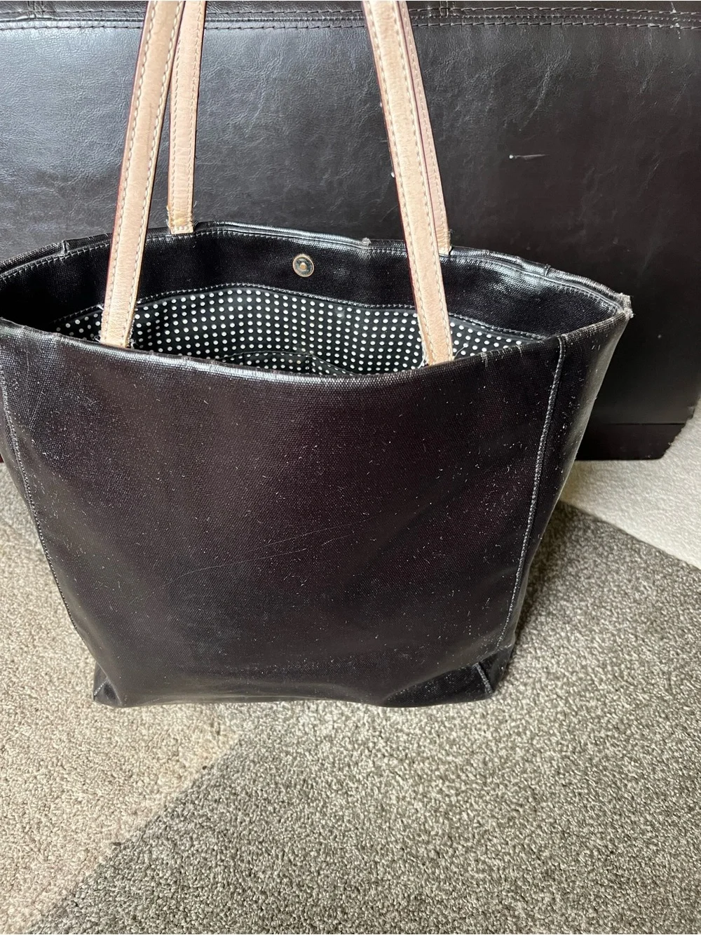 KATE SPADE NEW YORK KERRYN FULTON STREET PATENT LEATHER LARGE SHOPPERS TOTE